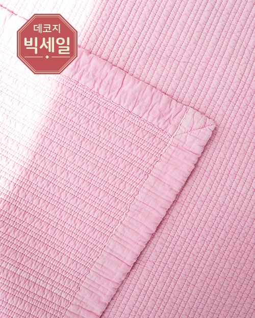 [리퍼브] 무독성 목화솜 면 침대패드 핑크 퀸